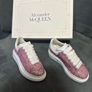 Alexander McQueen Pink Glitter Sneakers